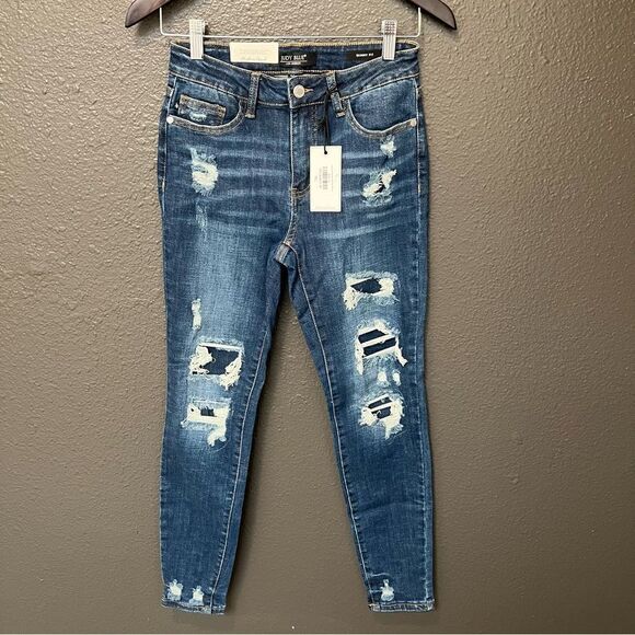 Judy Blue Denim Patch Jean #8864 - Picture 7 of 16